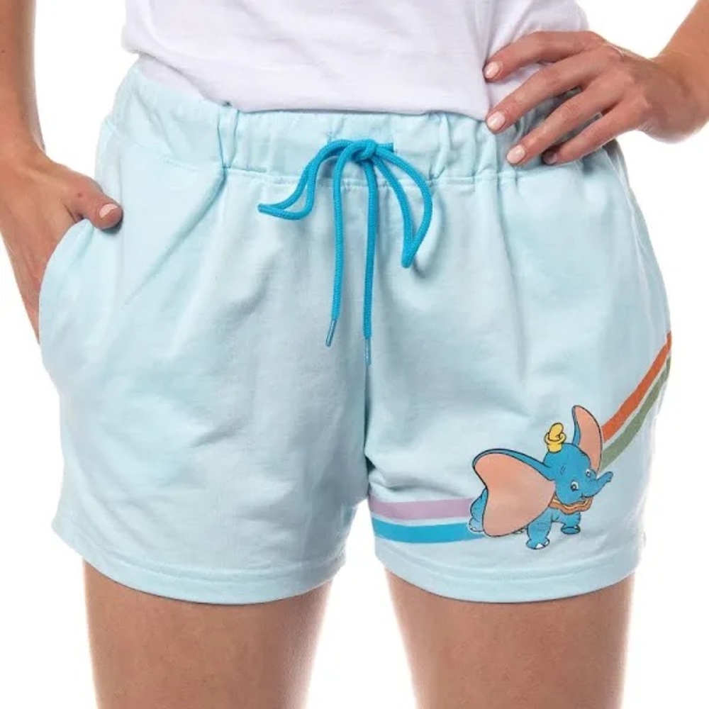 Disney Women's Dumbo Causal Lounge Drawstring Shorts With Pockets XS
